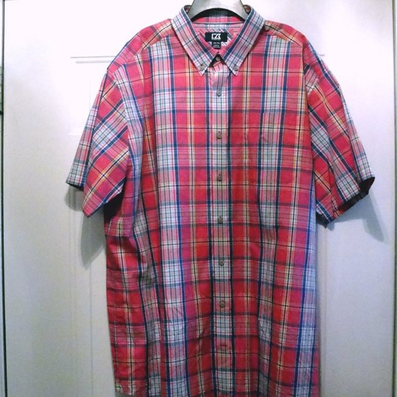 Cutter & Buck SS 1XB (XL+) Rainbow Pink Yellow Blue Green White. - Picture 2 of 5